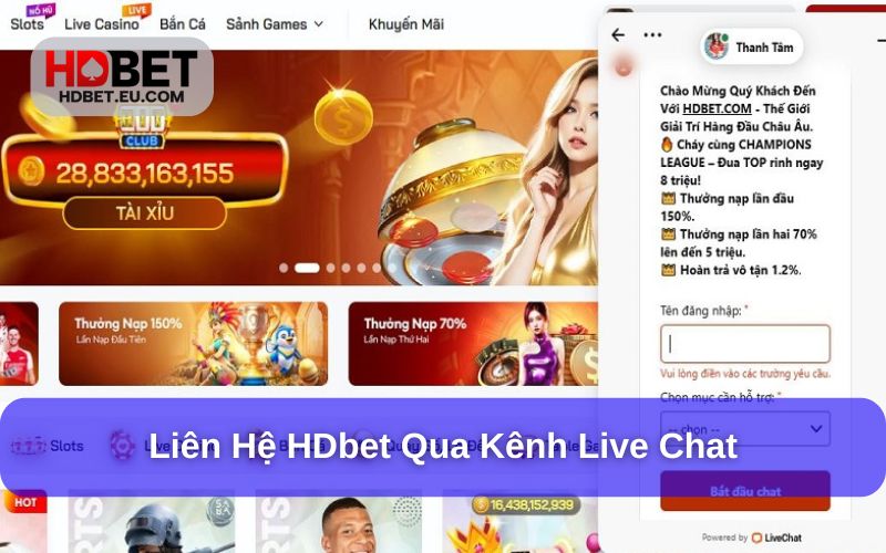 Live chat là kênh liên hệ HDbet tiện lợi nhất Live chat là kênh liên hệ HDbet tiện lợi nhất