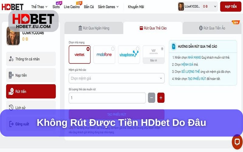 Nguyên nhân khiến giao dịch rút tiền HDbet bị huỷ bỏ Nguyên nhân khiến giao dịch rút tiền HDbet bị huỷ bỏ
